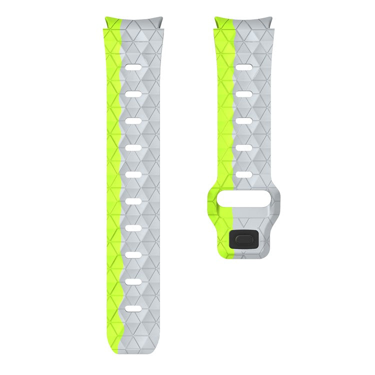KALEBOL KLB-ZQWFKGJ-001 For Samsung Galaxy Watch FE 40mm / Watch 4 / 5 / 6 Football Pattern Silicone Watch Strap Band - Grey Green