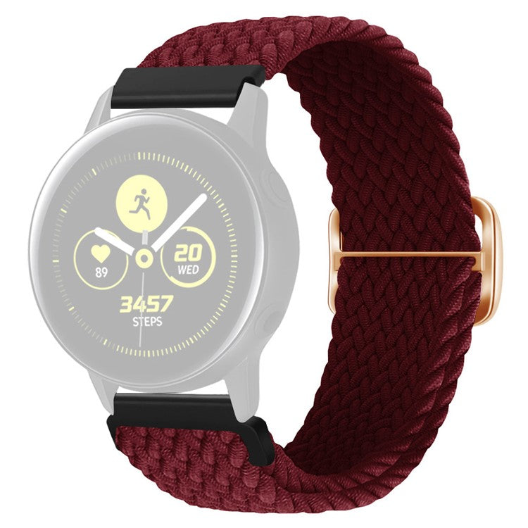 KALEBOL KLB-BZNL-001 For Samsung Galaxy Watch3 45mm / Watch 46mm Watch Band 22mm Nylon Strap - Wine Red