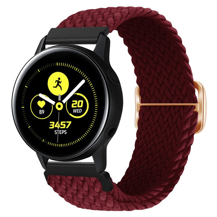 KALEBOL KLB-BZNL-001 For Samsung Galaxy Watch3 45mm / Watch 46mm Watch Band 22mm Nylon Strap - Wine Red