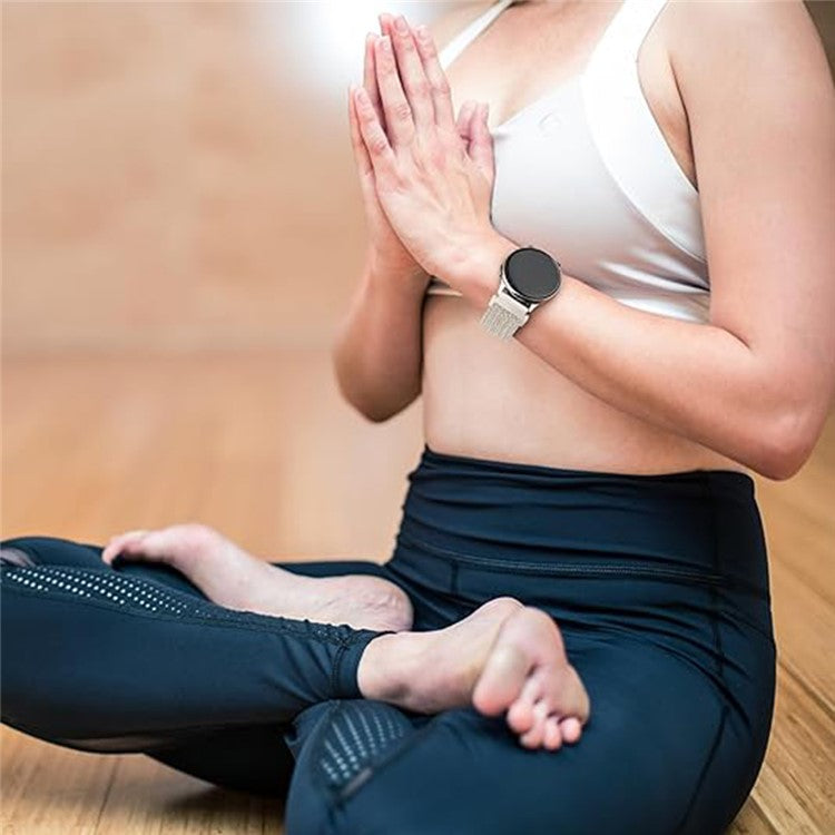 KALEBOL KLB-BZNL-001 For Samsung Galaxy Watch3 45mm / Watch 46mm Watch Band 22mm Nylon Strap - Wine Red