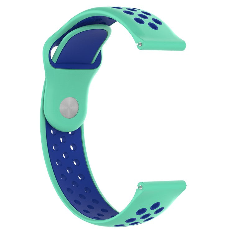 KALEBOL KLB-SSGJ-004 For Samsung Gear Sport / Samsung Gear S2 Classic Silicone Strap 20mm Buckle Watchband - Green / Blue