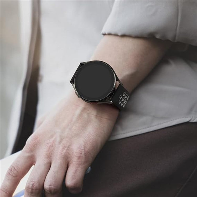 KALEBOL KLB-SSGJ-004 For Samsung Gear Sport / Samsung Gear S2 Classic Silicone Strap 20mm Buckle Watchband - Green / Blue