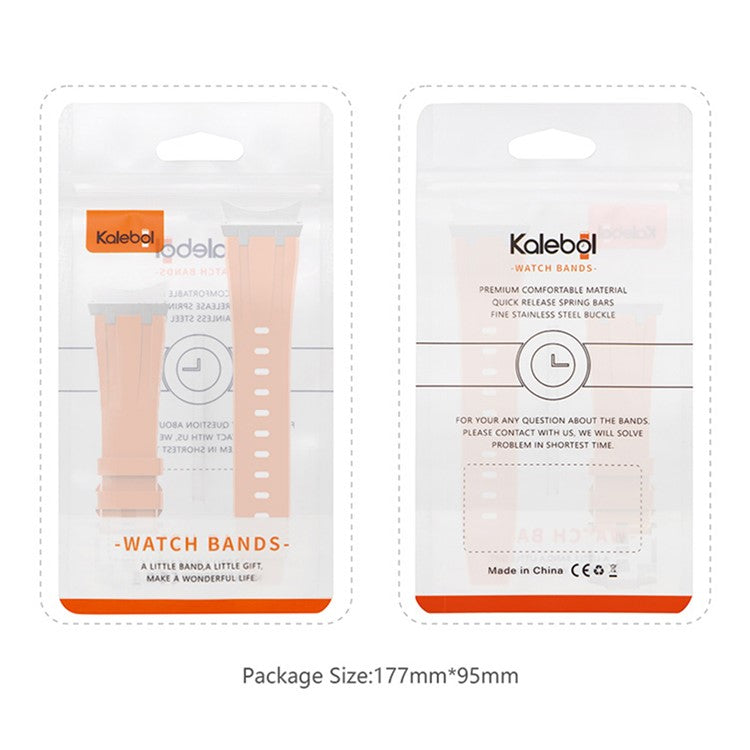 KALEBOL KLB-YTGJ-001 for Samsung Galaxy Watch3 45mm / Huawei Watch Ultimate / Watch GT 3 SE Liquid Silicone Watch Band - Black+Blue