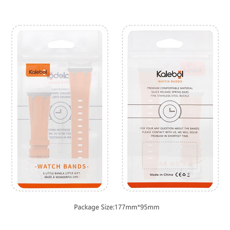 KALEBOL KLB-YTGJ-001 for Samsung Galaxy Watch3 45mm / Huawei Watch Ultimate / Watch GT 3 SE Liquid Silicone Watch Band - Silver+Orange