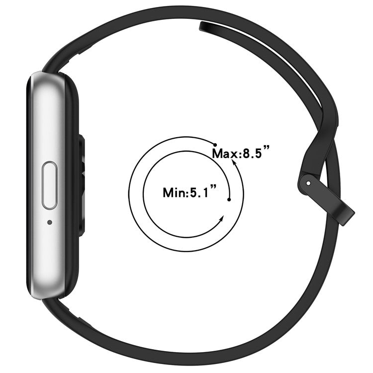 For Samsung Galaxy Fit3 Flexible Watch Strap Silicone Band Wrist Bracelet - Dark Grey