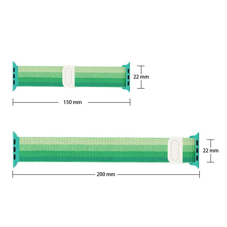 For Apple Watch 10 46mm / Ultra 2 / Ultra 49mm / 9 8 7 45mm / SE (2023) SE (2022) SE 6 5 4 44mm / 3 2 1 42mm Nylon Watch Strap - Pink