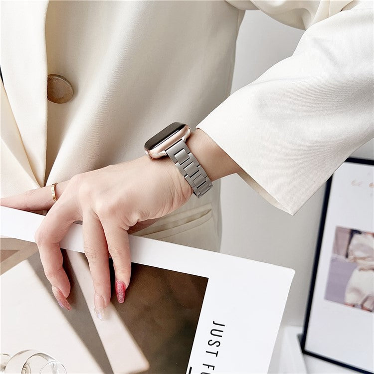 Watch Strap for Apple Watch 9 8 7 41mm / SE (2023) SE (2022) SE 6 5 4 40mm / 3 2 1 38mm Stainless Steel 14mm Watchband - Tarnish