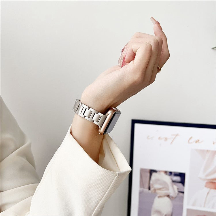 For Apple Watch 10 46mm / Ultra 2 / Ultra 49mm / 9 8 7 45mm / SE (2023) SE (2022) SE 6 5 4 44mm / 3 2 1 42mm Watch Strap 14mm Stainless Steel Band - Titanium