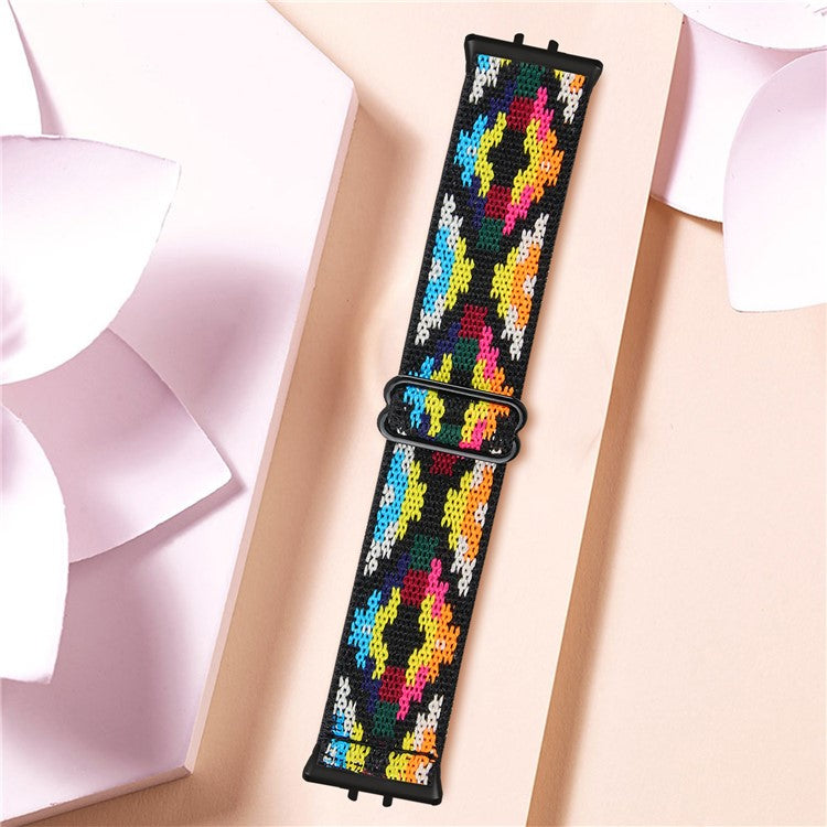 For Samsung Galaxy Fit3 SM-R390 Elastic Wrist Band Pattern Design Watch Strap (Black Buckle) - 53