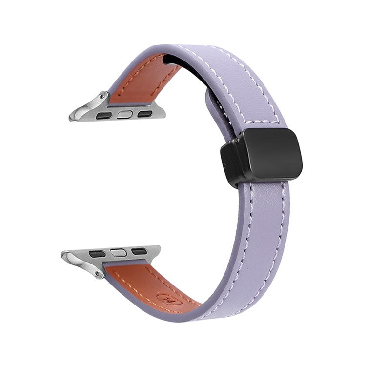 Watch Band For Apple Watch Series 10 42mm / 9 8 7 41mm / 6 5 4 SE (2023) SE (2022) SE 40mm / 3 2 1 38mm Microfiber Leather Strap - Purple
