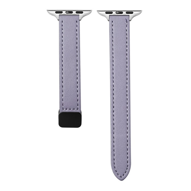 Watch Band For Apple Watch Series 10 42mm / 9 8 7 41mm / 6 5 4 SE (2023) SE (2022) SE 40mm / 3 2 1 38mm Microfiber Leather Strap - Purple