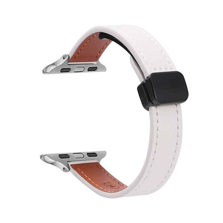 Watch Band For Apple Watch Series 10 42mm / 9 8 7 41mm / 6 5 4 SE (2023) SE (2022) SE 40mm / 3 2 1 38mm Microfiber Leather Strap - Beige Apricot