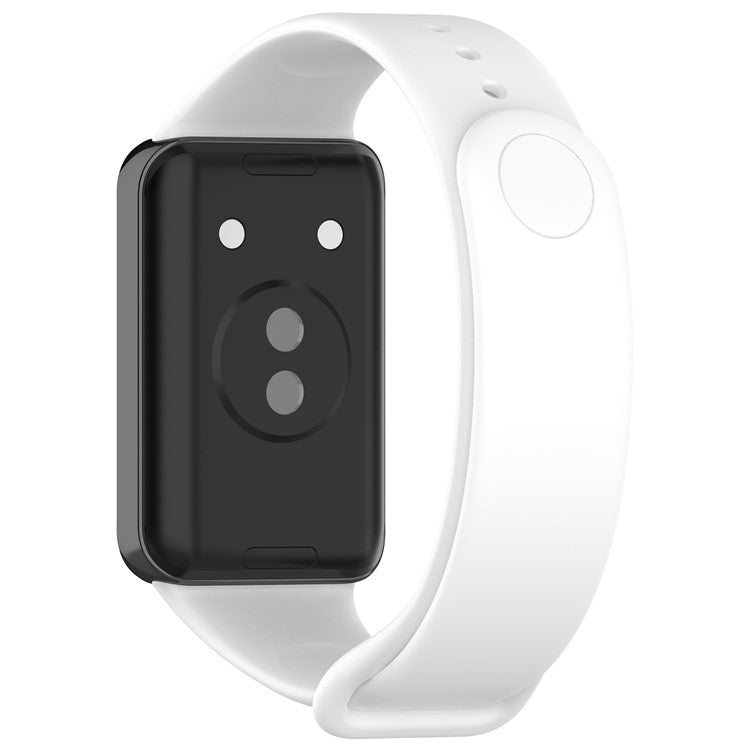 For Honor Band 9 Watch Band Soft TPU Adjustable Wrist Strap - White