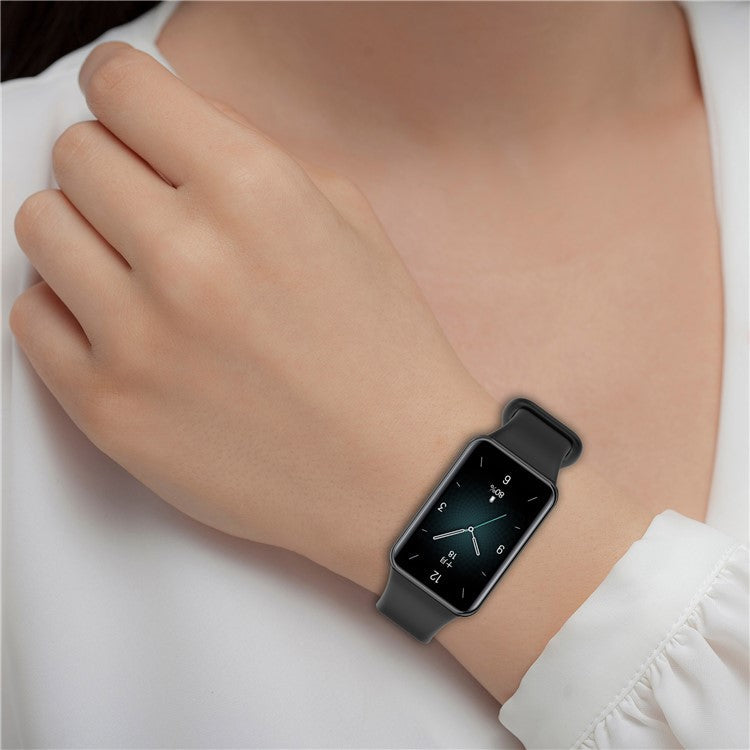 For Honor Band 9 Watch Band Soft TPU Adjustable Wrist Strap - White