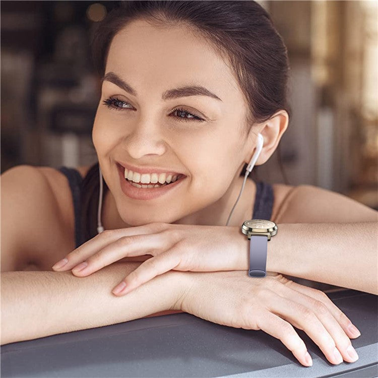 For Garmin Lily Silicone Watch Strap Adjustable Wrist Band Replacement - Violet Purple