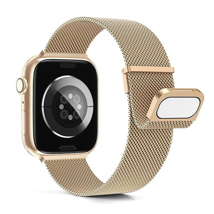 Milanese Mesh Loop Strap For Apple Watch Series 10 42mm / 9 8 7 41mm / 6 5 4 SE (2023) SE (2022) SE 40mm / 3 2 1 38mm Magnetic Watch Band - Rose Gold