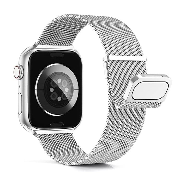 Milanese Mesh Loop Strap For Apple Watch Series 10 42mm / 9 8 7 41mm / 6 5 4 SE (2023) SE (2022) SE 40mm / 3 2 1 38mm Magnetic Watch Band - Silver