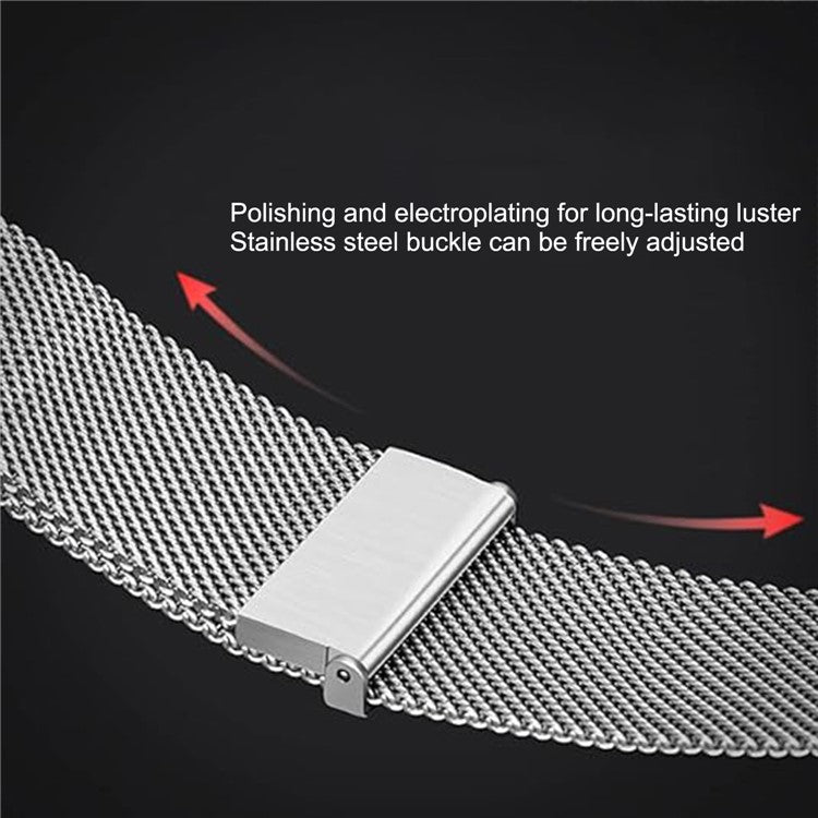 For Samsung Galaxy Watch3 45mm / Xiaomi Watch Color / Huawei Watch Ultimate Magnetic 22mm Milanese Watch Band - Silver