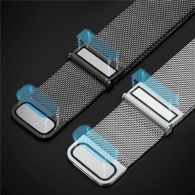 For Samsung Galaxy Watch3 45mm / Xiaomi Watch Color / Huawei Watch Ultimate Magnetic 22mm Milanese Watch Band - Silver