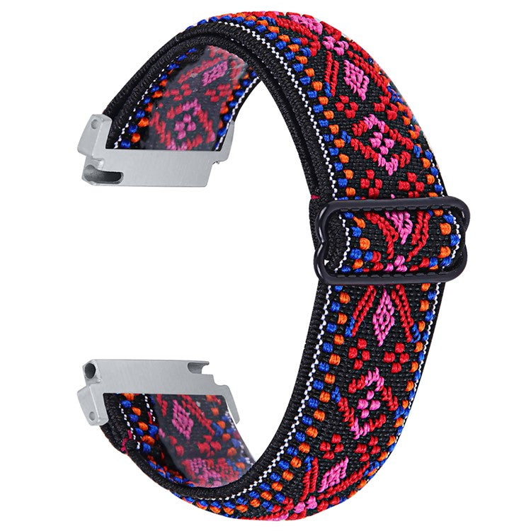 For Verizon GizmoWatch 2 Replacement Nylon Watch Strap Jacquard Elastic Wrist Band - Style G