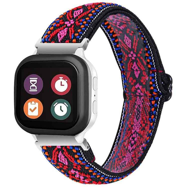 For Verizon GizmoWatch 2 Replacement Nylon Watch Strap Jacquard Elastic Wrist Band - Style G