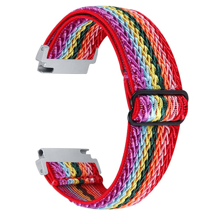 For SyncUP Kids Watch Elastic Soft Nylon Sport Strap Wavy Pattern Watch Band - Rainbow