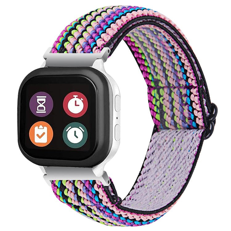 For SyncUP Kids Watch Jacquard Elastic Nylon Strap Adjustable Smartwatch Band - Style E