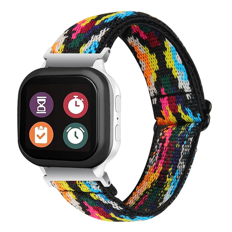 For SyncUP Kids Watch Jacquard Elastic Nylon Strap Adjustable Smartwatch Band - Style L