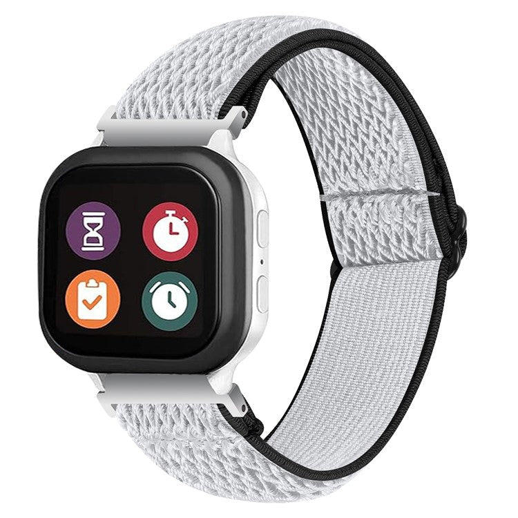 For Gabb Watch 1 Nylon Elastic Wrist Band Smartwatch Strap Easy to Adjust - Black+White