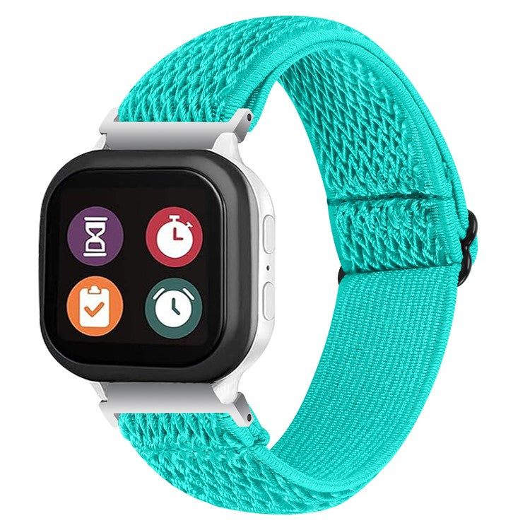 For Gabb Watch 2 Wavy Pattern Woven Nylon Watch Strap Elastic Wrist Band - Mint Green