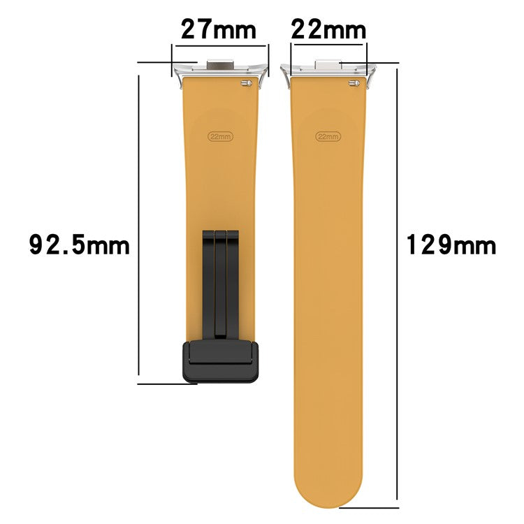 For Xiaomi Redmi Watch 4 / Smart Band 9 Pro / 8 Pro Silicone Strap Replacement Wrist Band with Folding Buckle - Starlight