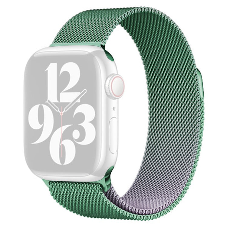 Watch Band For Apple Watch Series 10 42mm / 9 8 7 41mm / 6 5 4 SE (2023) SE (2022) SE 40mm / 3 2 1 38mm Gradient Magnetic Strap - Light Purple+Light Green