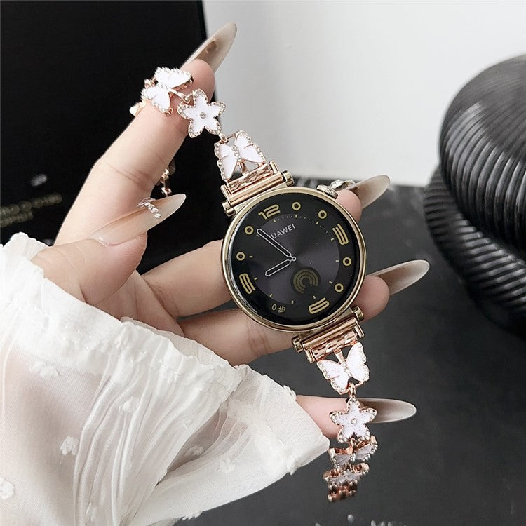 For Samsung Galaxy Watch6 Classic 43mm / Watch6 40mm Watch Bracelet 20mm Zinc Alloy Strap - Pink+Five-pointed Star