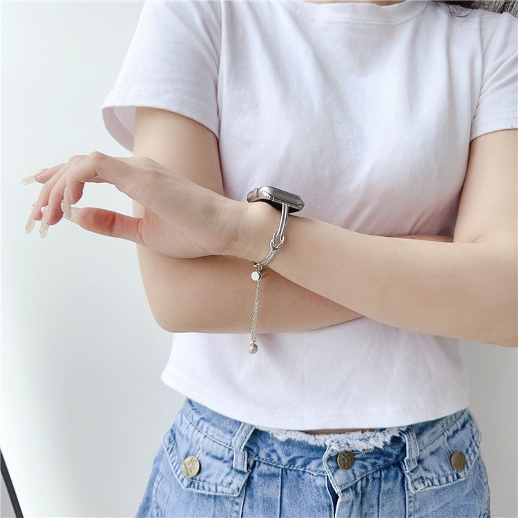 Knotted Band For Apple Watch Series 10 42mm / 9 8 41mm / 6 5 4 SE (2023) SE (2022) SE 40mm / 3 2 1 38mm Alloy Watch Bracelet - Silver