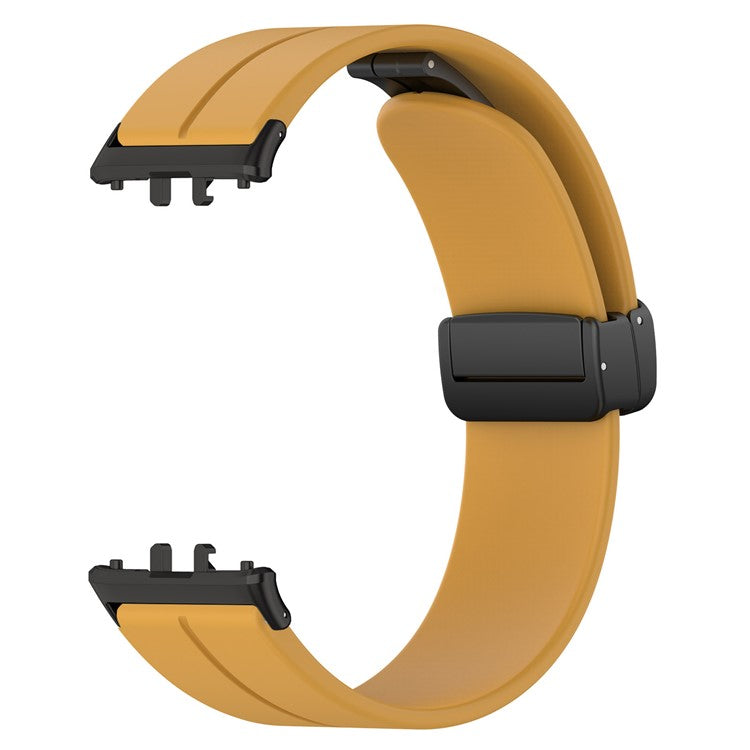 For Samsung Galaxy Fit3 SM-R390 Silicone Strap Replacement Wrist Band with Folding Buckle - Yellow