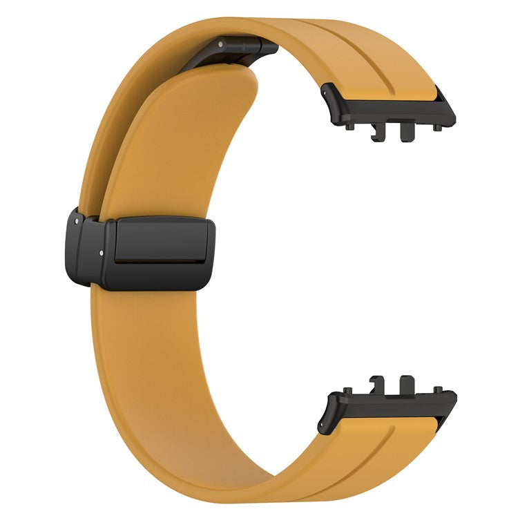 For Samsung Galaxy Fit3 SM-R390 Silicone Strap Replacement Wrist Band with Folding Buckle - Yellow