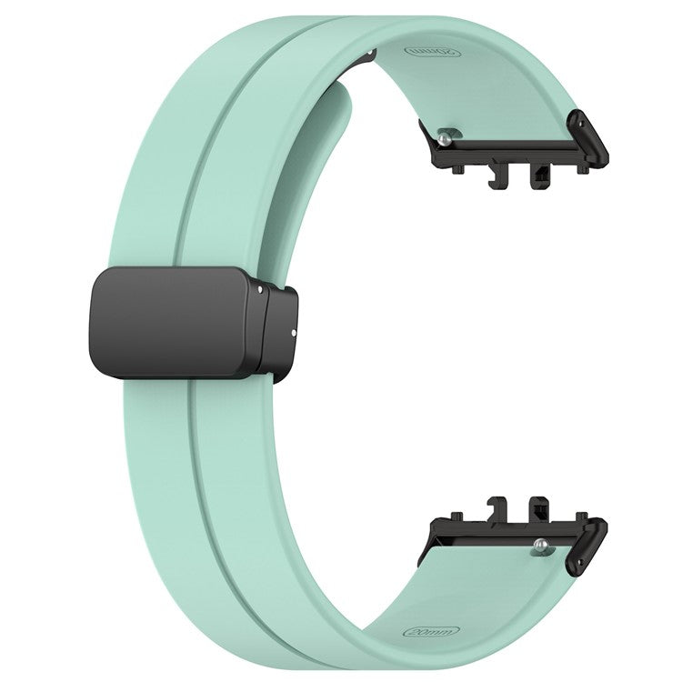 For Samsung Galaxy Fit3 SM-R390 Silicone Strap Replacement Wrist Band with Folding Buckle - Light Green
