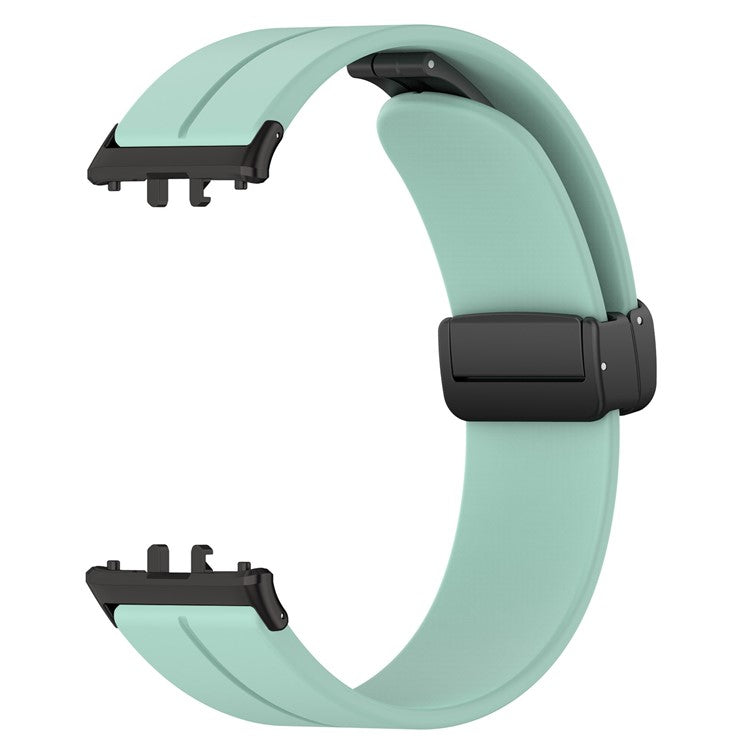 For Samsung Galaxy Fit3 SM-R390 Silicone Strap Replacement Wrist Band with Folding Buckle - Light Green