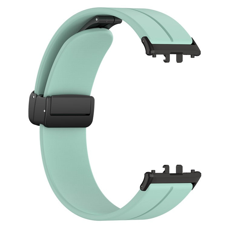 For Samsung Galaxy Fit3 SM-R390 Silicone Strap Replacement Wrist Band with Folding Buckle - Light Green
