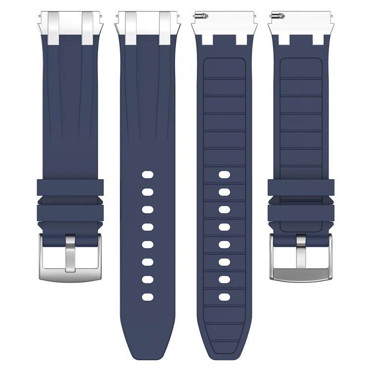 For Garmin / Samsung 20mm Universal Smartwatch Strap Silicone Replacement Wrist Band - Navy Blue