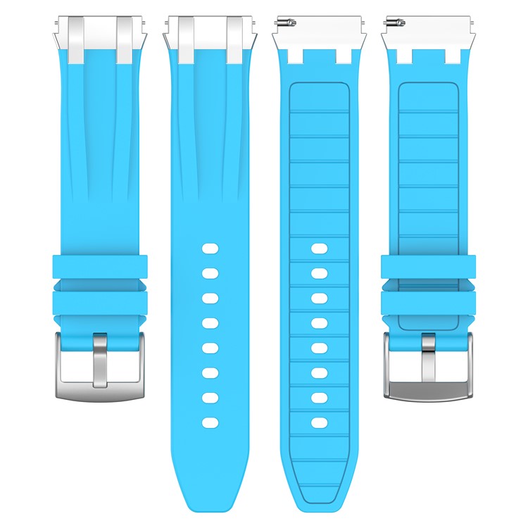 For Huawei / Samsung 22mm Universal Smartwatch Strap Silicone Replacement Band - Sky Blue