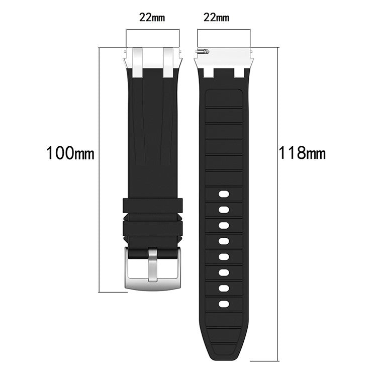 For Huawei / Samsung 22mm Universal Smartwatch Strap Silicone Replacement Band - Sky Blue