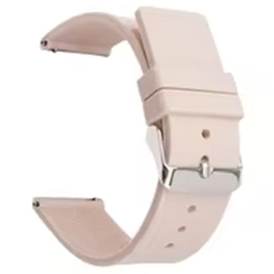 18mm Universal Replacement Watch Strap Sporty Silicone Wrist Band with Silver Buckle - Pink