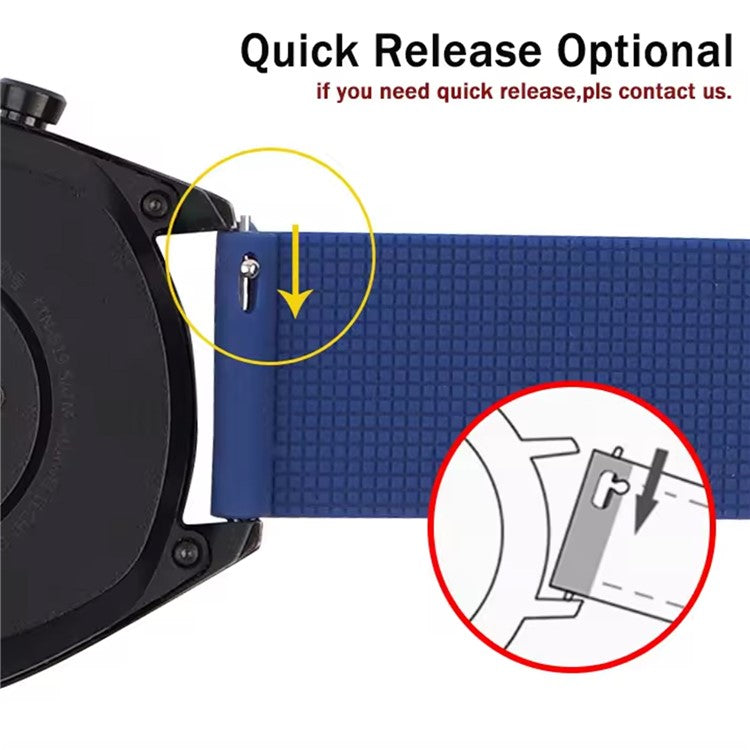 For Garmin Venu 3S / Venu 2S / Mi Watch Strap Replacement 18mm Sports Style Silicone Watchband with Black Buck - Baby Blue