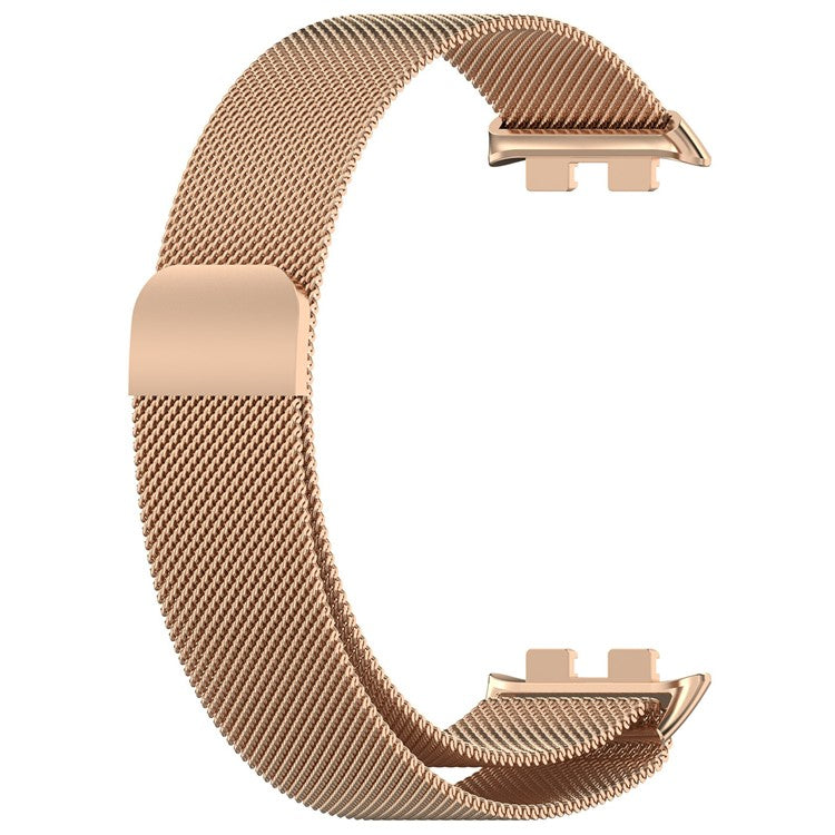 For Honor Band 9 Milanese Smartwatch Strap Metal Bracelet - Rose Gold