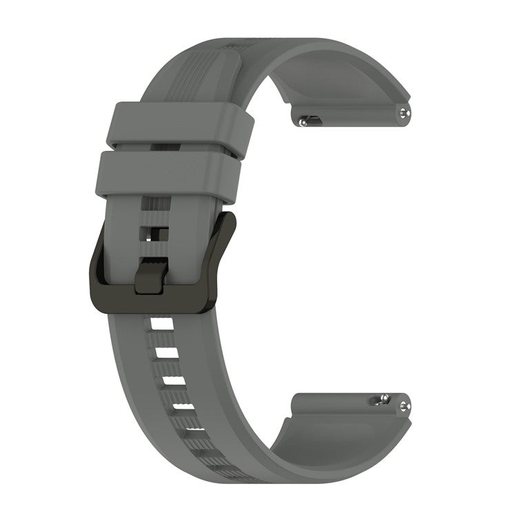 For Honor Watch GS 4 Soft Silicone Watch Strap 22mm Replacement Watch Band - Dark Grey