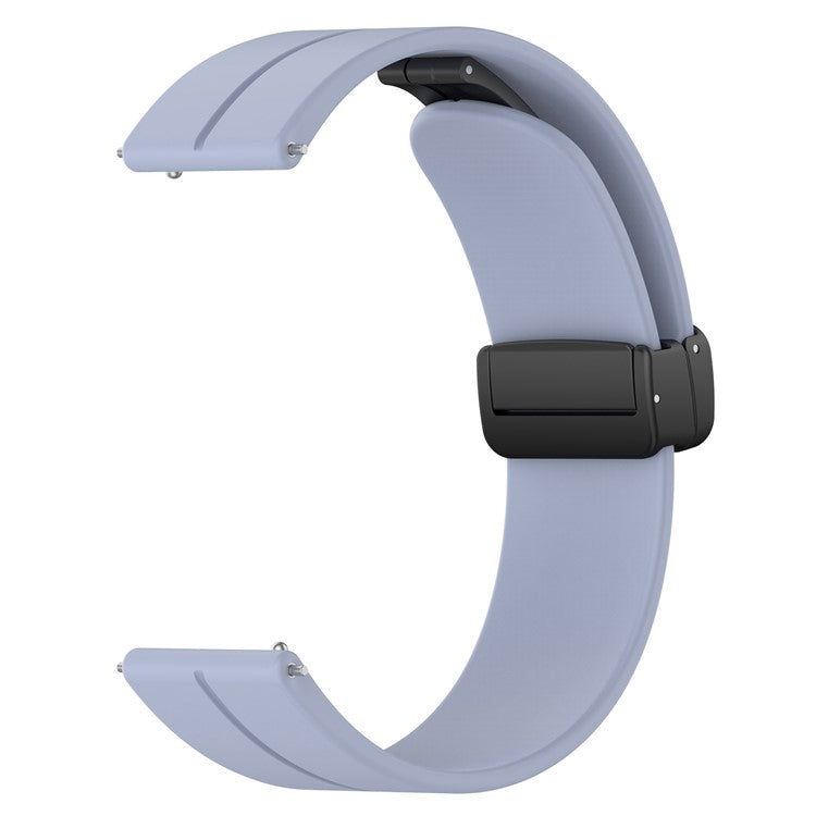 For Huawei Watch GT 4 41mm / Garmin Venu 3S 18mm Watch Band Silicone Watch Strap with Folding Buckle - Baby Blue