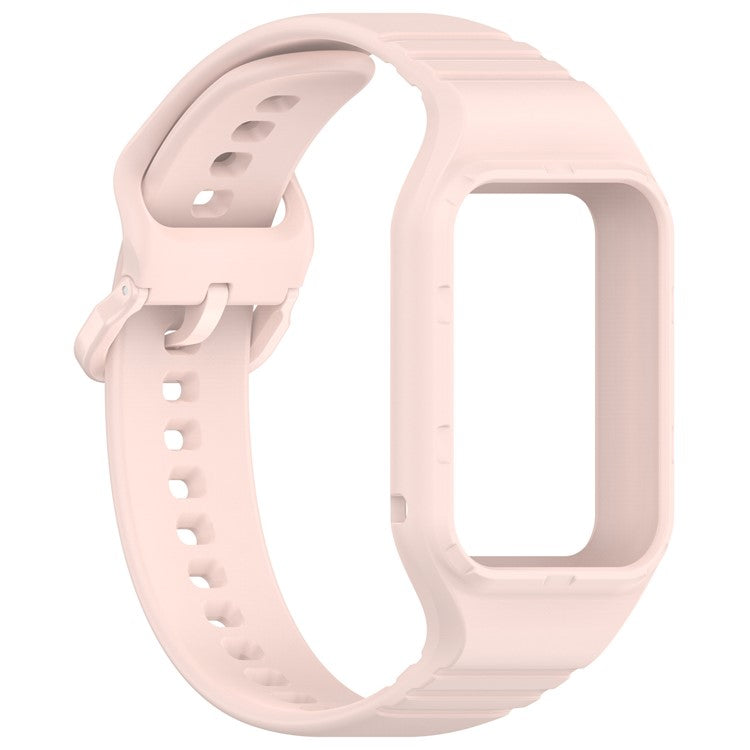 For Xiaomi Smart Band 8 Pro Easily Adjustable Watch Strap Flexible Silicone Wrist Band - Pink