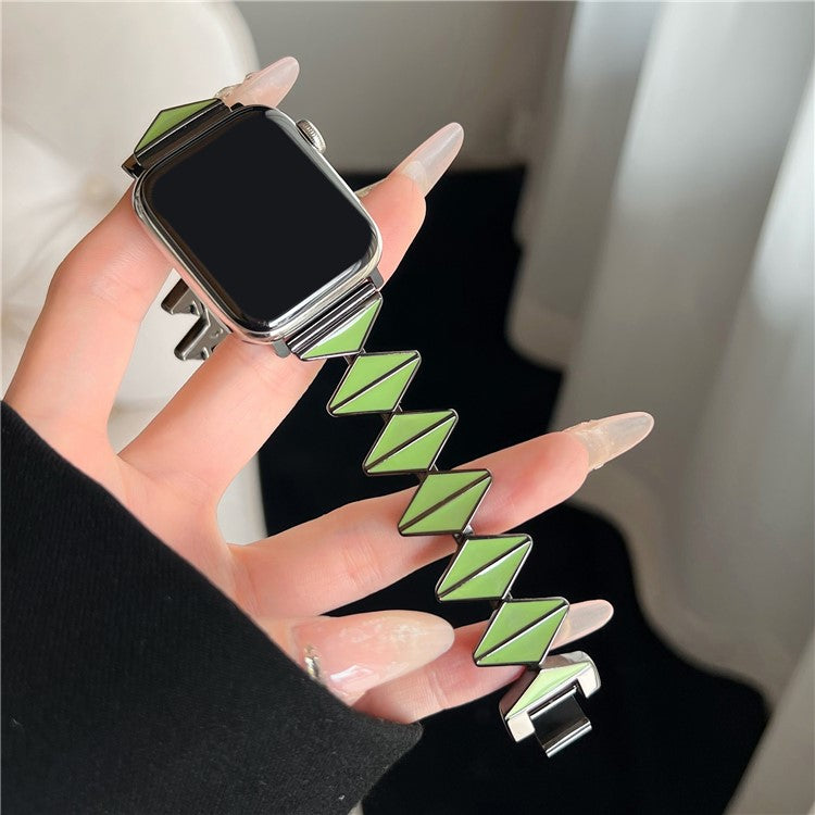 For Apple Watch 10 46mm / Ultra 2 / Ultra 49mm / 9 8 7 45mm / SE (2023) SE (2022) SE 6 5 4 44mm / 3 2 1 42mm Zinc Alloy Watch Band - Multi-Color / Black Buckle