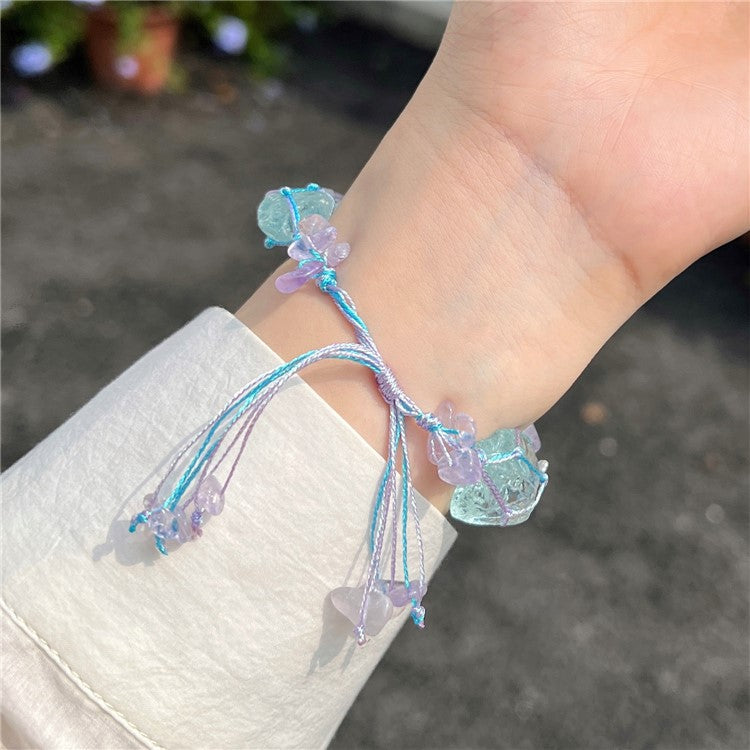 Bracelet For Apple Watch Series 10 42mm / 9 8 7 41mm / 6 5 4 SE (2022) SE (2023) SE 40mm / 3 2 1 38mm Colored Stones Watch Band - Blue+Purple